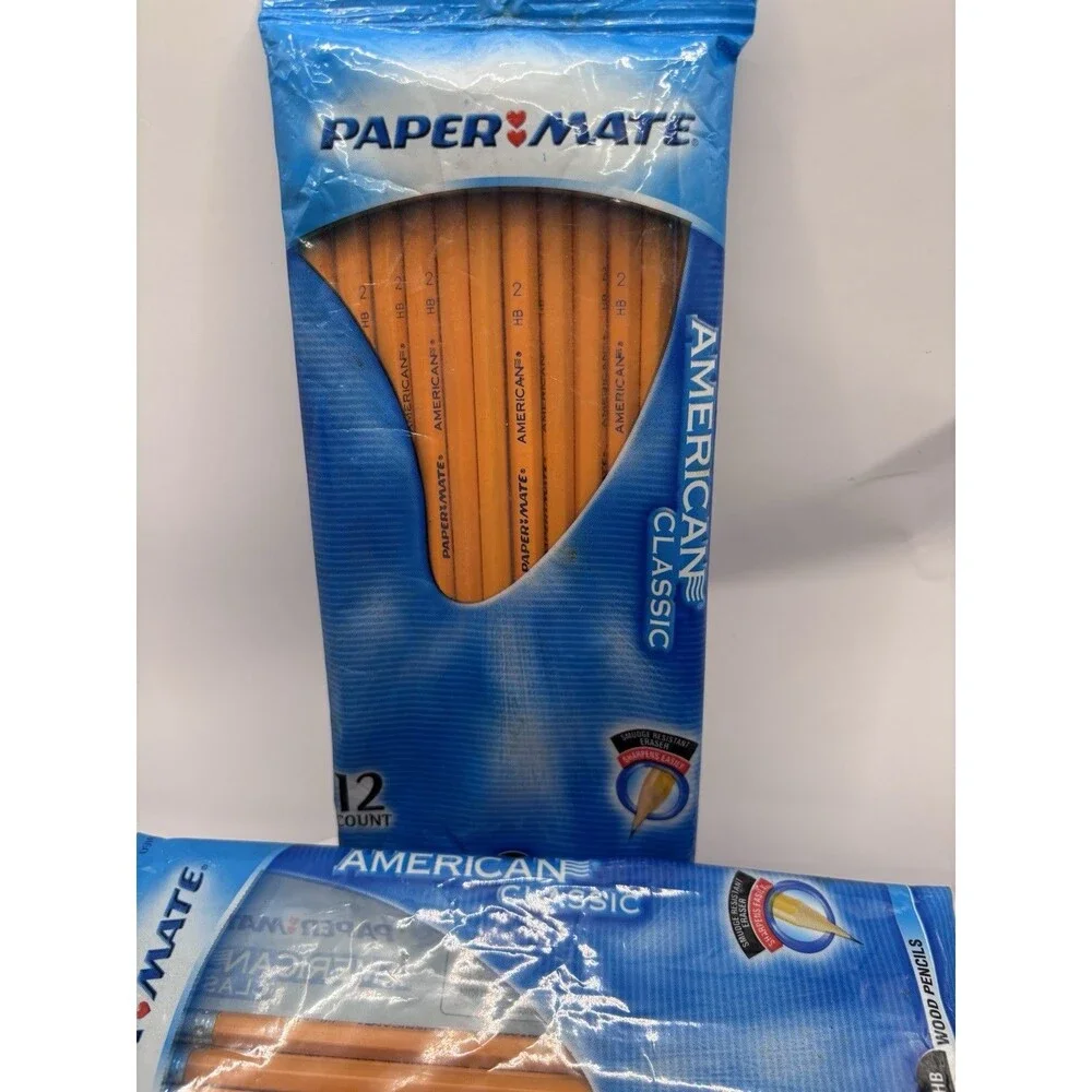 Paper Mate American Classic Wood # 2 Pencils 10 Count Each 2002 3 Pack Vintage